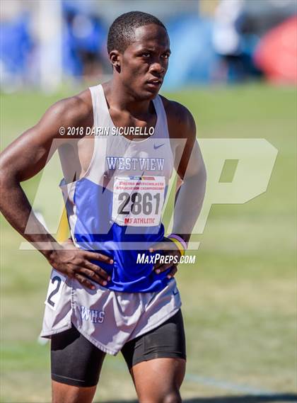Thumbnail 1 in AIA Boys Track & Field Championships  (100/110 Meter Hurdles) photogallery.