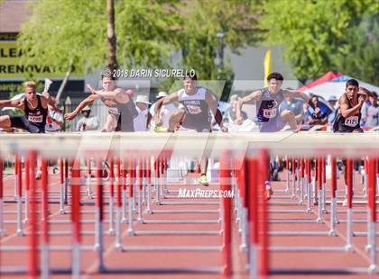 Thumbnail 2 in AIA Boys Track & Field Championships  (100/110 Meter Hurdles) photogallery.