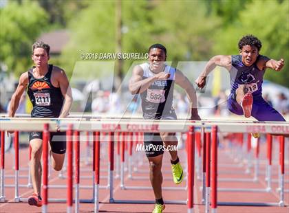 Thumbnail 2 in AIA Boys Track & Field Championships  (100/110 Meter Hurdles) photogallery.