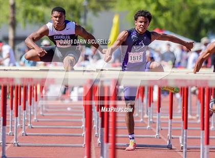 Thumbnail 2 in AIA Boys Track & Field Championships  (100/110 Meter Hurdles) photogallery.
