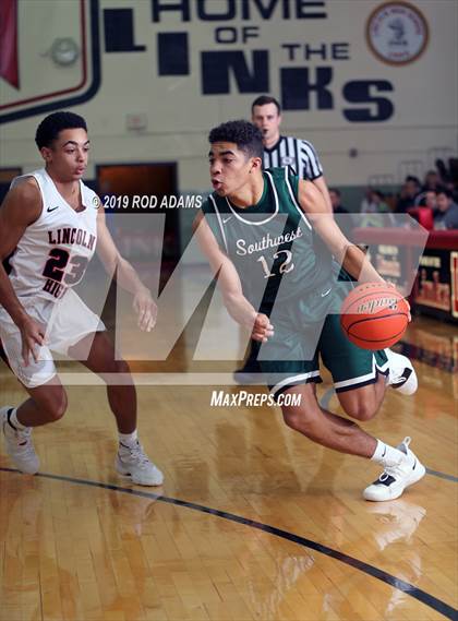 Thumbnail 1 in Lincoln Southwest vs. Lincoln High (Heartland Athletic Conference Tournament) photogallery.