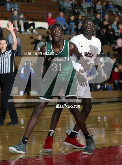 Thumbnail 1 in Lincoln Southwest vs. Lincoln High (Heartland Athletic Conference Tournament) photogallery.