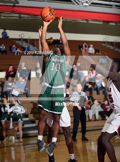 Thumbnail 3 in Lincoln Southwest vs. Lincoln High (Heartland Athletic Conference Tournament) photogallery.