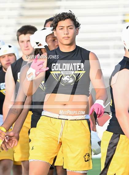 Thumbnail 3 in Goldwater vs. Bourgade Catholic (Goldwater 7 on 7 Tournament) photogallery.