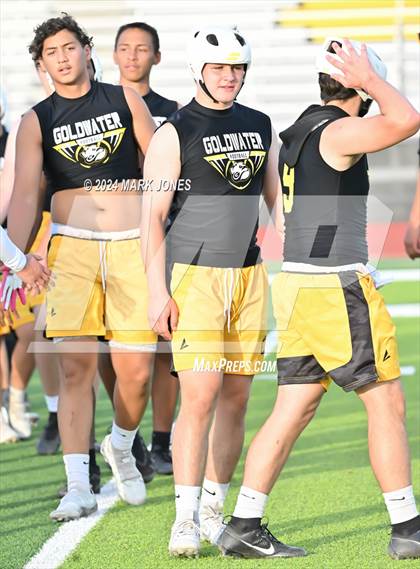 Thumbnail 1 in Goldwater vs. Bourgade Catholic (Goldwater 7 on 7 Tournament) photogallery.