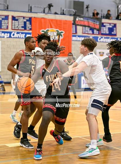 Thumbnail 1 in Florida State University High School vs Xaverian  (Sun Bash Tourney) photogallery.