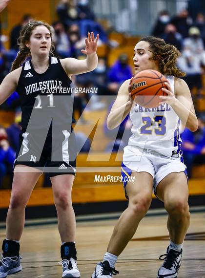 Thumbnail 3 in Noblesville vs Carmel (IHSAA 4A Sectional Championship) photogallery.