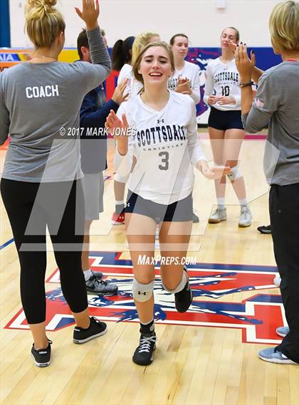 Thumbnail 2 in Scottsdale Christian Academy vs. Veritas Prep (AIA 2A Final Intros & Awards Photos) photogallery.