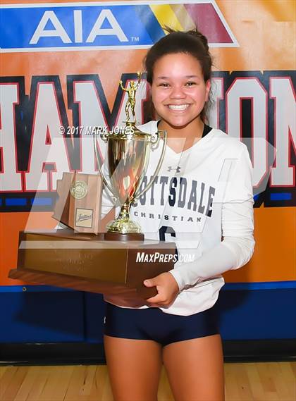Thumbnail 1 in Scottsdale Christian Academy vs. Veritas Prep (AIA 2A Final Intros & Awards Photos) photogallery.