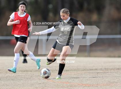 Thumbnail 3 in Gray's Creek vs Hoke County (Kicking for Cancer Girls Soccer Jamboree) photogallery.