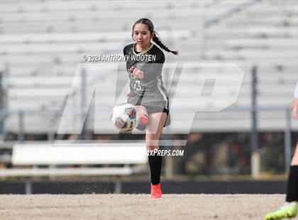 Thumbnail 3 in Gray's Creek vs Hoke County (Kicking for Cancer Girls Soccer Jamboree) photogallery.