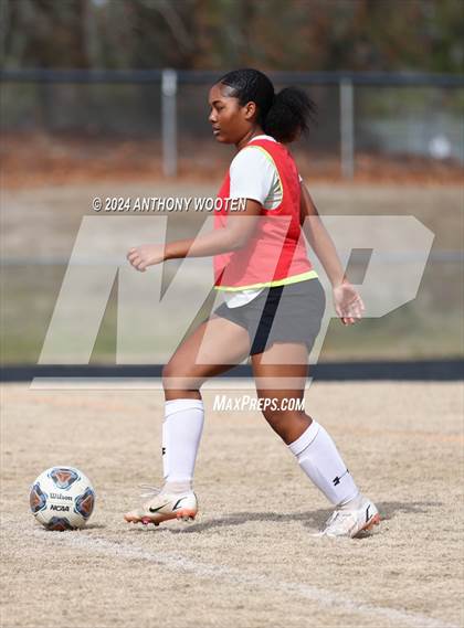 Thumbnail 2 in Gray's Creek vs Hoke County (Kicking for Cancer Girls Soccer Jamboree) photogallery.