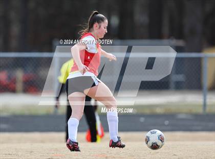 Thumbnail 2 in Gray's Creek vs Hoke County (Kicking for Cancer Girls Soccer Jamboree) photogallery.