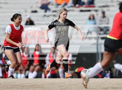 Thumbnail 2 in Gray's Creek vs Hoke County (Kicking for Cancer Girls Soccer Jamboree) photogallery.