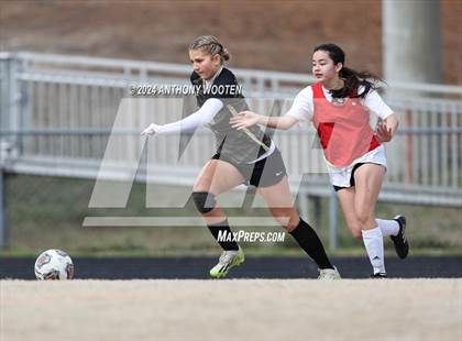 Thumbnail 3 in Gray's Creek vs Hoke County (Kicking for Cancer Girls Soccer Jamboree) photogallery.