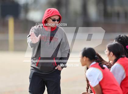 Thumbnail 1 in Gray's Creek vs Hoke County (Kicking for Cancer Girls Soccer Jamboree) photogallery.