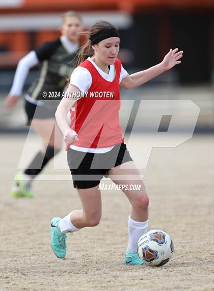 Thumbnail 1 in Gray's Creek vs Hoke County (Kicking for Cancer Girls Soccer Jamboree) photogallery.