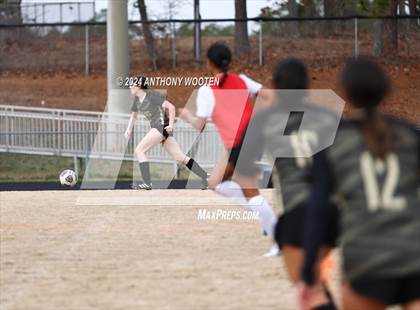 Thumbnail 2 in Gray's Creek vs Hoke County (Kicking for Cancer Girls Soccer Jamboree) photogallery.