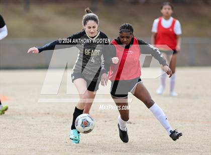 Thumbnail 2 in Gray's Creek vs Hoke County (Kicking for Cancer Girls Soccer Jamboree) photogallery.