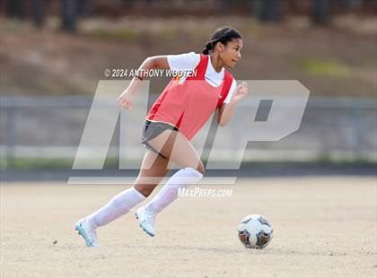 Thumbnail 3 in Gray's Creek vs Hoke County (Kicking for Cancer Girls Soccer Jamboree) photogallery.