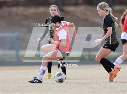 Thumbnail 1 in Gray's Creek vs Hoke County (Kicking for Cancer Girls Soccer Jamboree) photogallery.