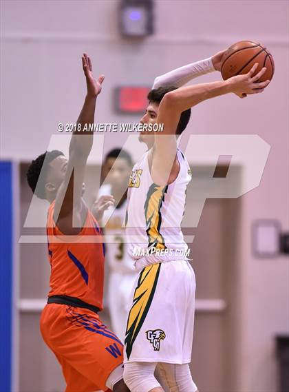 Thumbnail 2 in Central Florida Christian Academy vs. West Orange (Cancer Awareness Classic) photogallery.