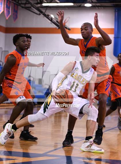 Thumbnail 2 in Central Florida Christian Academy vs. West Orange (Cancer Awareness Classic) photogallery.