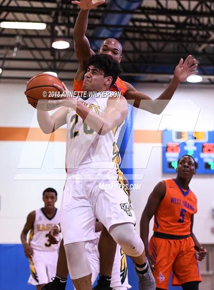 Thumbnail 2 in Central Florida Christian Academy vs. West Orange (Cancer Awareness Classic) photogallery.