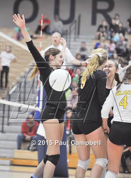Thumbnail 1 in Gilbert vs Xavier (AIA Semifinal Playoff) photogallery.
