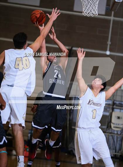 Thumbnail 2 in Kennedy vs  St. Genevieve (SFV Invitational Tourn) photogallery.