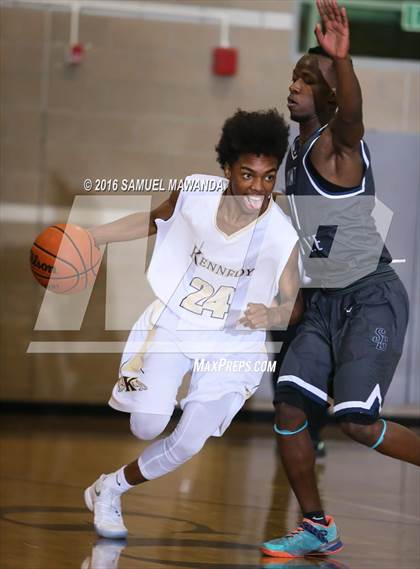 Thumbnail 2 in Kennedy vs  St. Genevieve (SFV Invitational Tourn) photogallery.