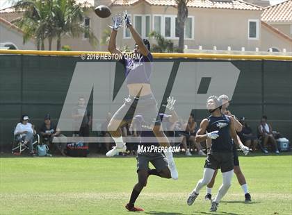 Thumbnail 1 in St. John Bosco vs. Valencia (Battle at the Beach 7-on-7) photogallery.