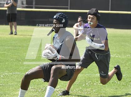 Thumbnail 2 in St. John Bosco vs. Valencia (Battle at the Beach 7-on-7) photogallery.