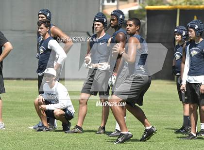 Thumbnail 3 in St. John Bosco vs. Valencia (Battle at the Beach 7-on-7) photogallery.