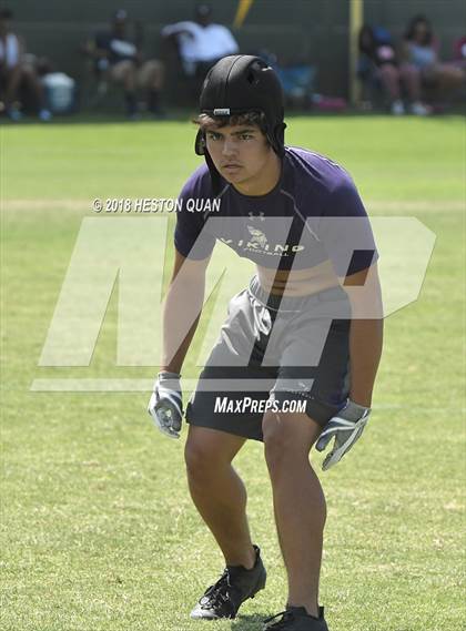 Thumbnail 1 in St. John Bosco vs. Valencia (Battle at the Beach 7-on-7) photogallery.