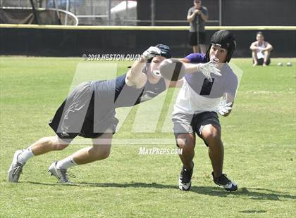 Thumbnail 2 in St. John Bosco vs. Valencia (Battle at the Beach 7-on-7) photogallery.