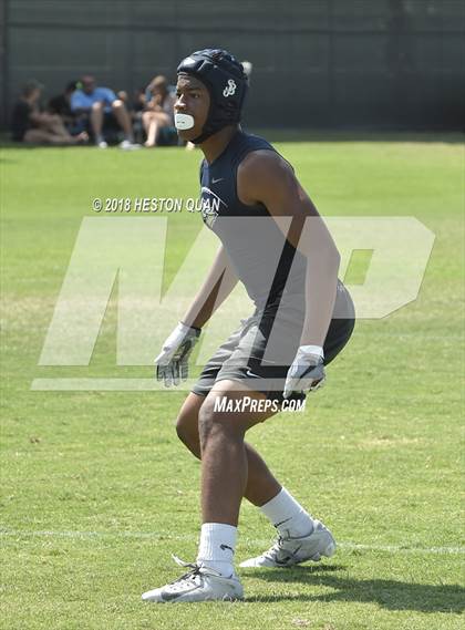 Thumbnail 2 in St. John Bosco vs. Valencia (Battle at the Beach 7-on-7) photogallery.