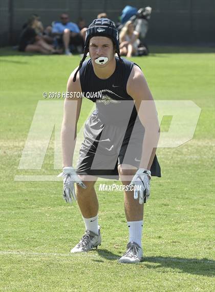 Thumbnail 2 in St. John Bosco vs. Valencia (Battle at the Beach 7-on-7) photogallery.