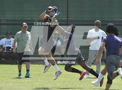 Thumbnail 3 in St. John Bosco vs. Valencia (Battle at the Beach 7-on-7) photogallery.