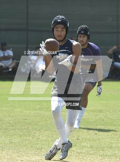 Thumbnail 2 in St. John Bosco vs. Valencia (Battle at the Beach 7-on-7) photogallery.