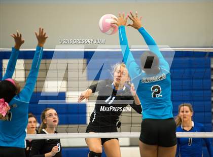 Thumbnail 1 in St. Scholastica vs. Thomas Jefferson (Penguin Volleyball Classic) photogallery.