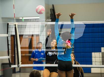 Thumbnail 2 in St. Scholastica vs. Thomas Jefferson (Penguin Volleyball Classic) photogallery.