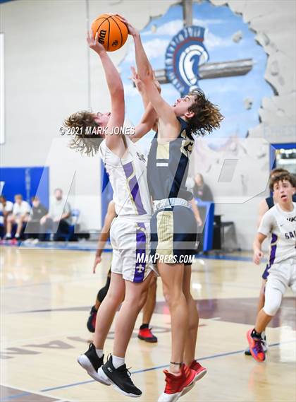 Thumbnail 2 in Pusch Ridge Christian Academy vs. Notre Dame Prep (Valley Christian Boys Basketball Thanksgiving Tournament) photogallery.