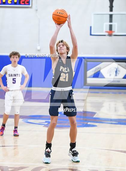 Thumbnail 2 in Pusch Ridge Christian Academy vs. Notre Dame Prep (Valley Christian Boys Basketball Thanksgiving Tournament) photogallery.