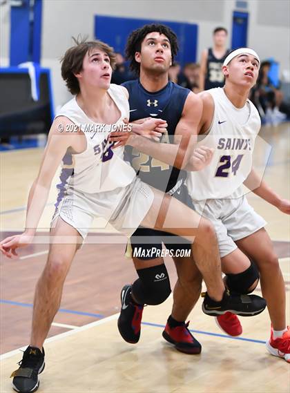 Thumbnail 3 in Pusch Ridge Christian Academy vs. Notre Dame Prep (Valley Christian Boys Basketball Thanksgiving Tournament) photogallery.