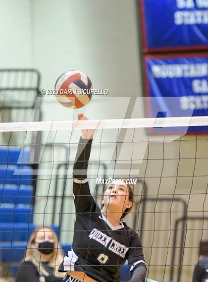 Thumbnail 1 in Queen Creek vs Mountain View (AIA 6A Round 1 Playoff)  photogallery.