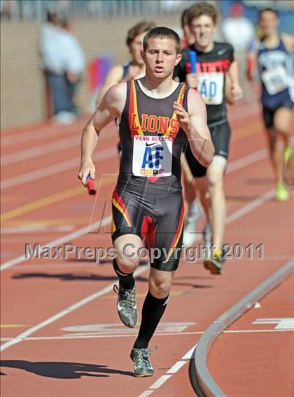 Thumbnail 3 in 117th Penn Relays (Boys 4x800m Small Schools Race 302) photogallery.