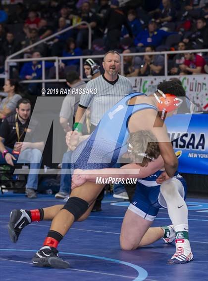 Thumbnail 2 in NYSPHSAA D1 Wrestling Championships (Semifinals - 182- 285 lbs) photogallery.