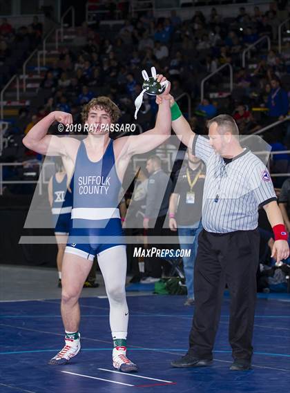 Thumbnail 2 in NYSPHSAA D1 Wrestling Championships (Semifinals - 182- 285 lbs) photogallery.