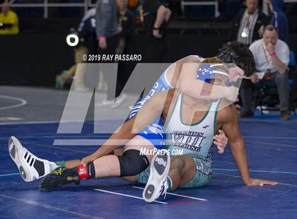 Thumbnail 3 in NYSPHSAA D1 Wrestling Championships (Semifinals - 182- 285 lbs) photogallery.